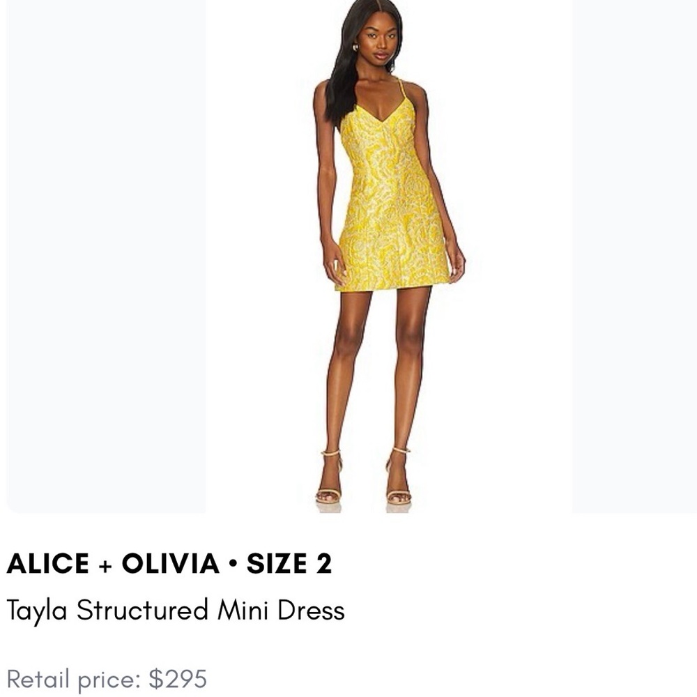 Alice + Olivia Vivid Yellow Mini Dress
